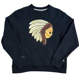 Play Cloths Sweatshirt Chief Jack Crewneck Pullover Headdress BLK Unisex XLarge